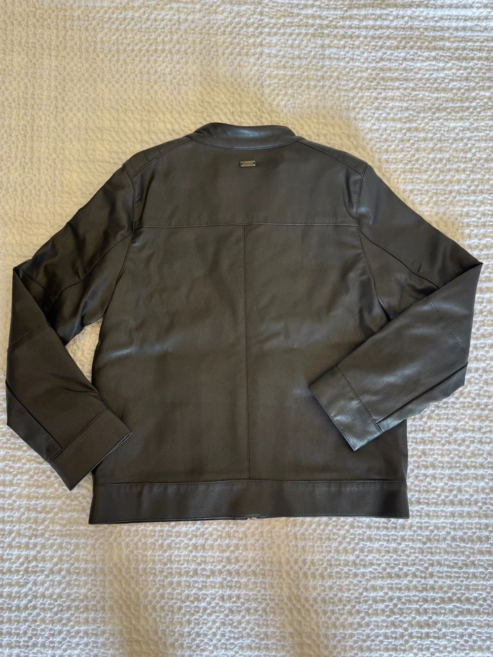 Kids Perimitz Super Stylish Cool Black Faux Light Leather Zip Front Jacket